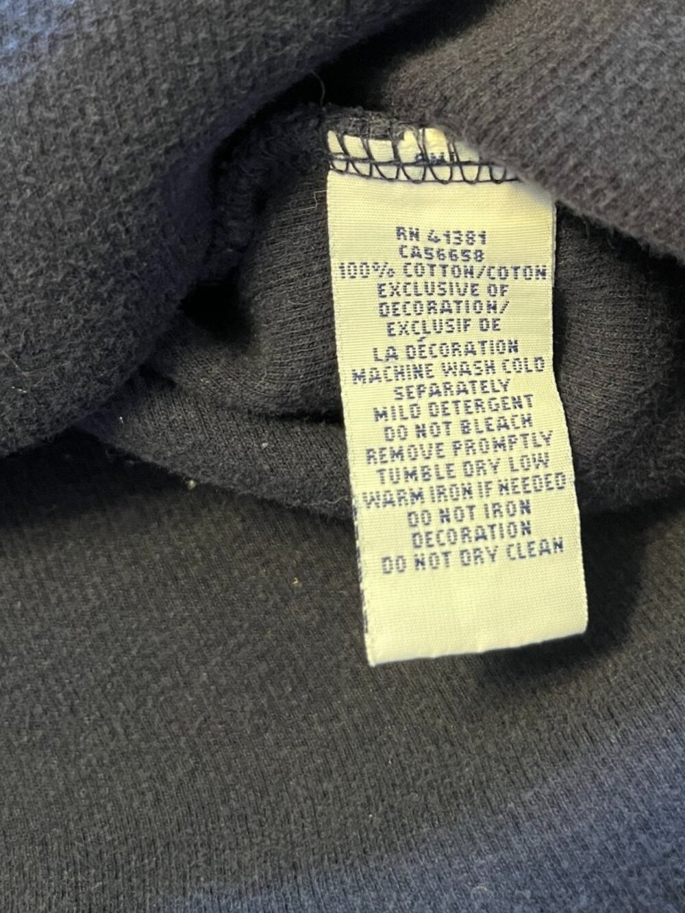 Polo Ralph Lauren 1/4 Zip 100% Cotton Knit Pullover Sweater in Navy Size M - Picture 3 of 8